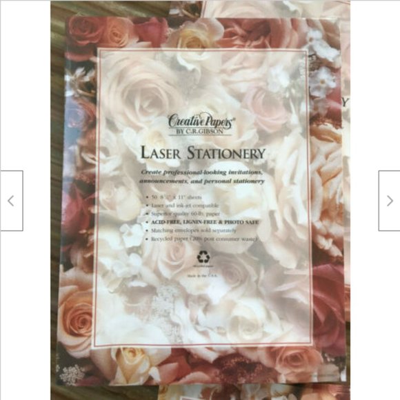 Rose Border Creative Papers Acid-Free Stationary CR Gibson 8.5x11 Paper Envelope - Picture 4 of 8